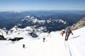 Mount Rainier (14,410 ft.) is the highest volcano and largest glaciated mountain in the contiguous United States.