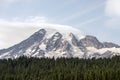 Mount Rainier and glaciers Royalty Free Stock Photo