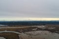 Mount Rainier on the horizon from above the Puget Sound in Olympia, Washington Royalty Free Stock Photo