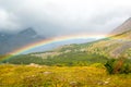 Mount rainier morning rainbow