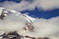 Clouds roll over Mount Rainier Royalty Free Stock Photo