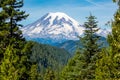 Mount Rainier National Park in the state of Washington in August Royalty Free Stock Photo