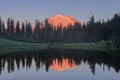 Mount Rainier with Reflection in the Morning Royalty Free Stock Photo