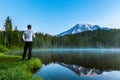 Mount Rainier Reflection lake Royalty Free Stock Photo