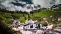 Mount Rainier water falls Royalty Free Stock Photo