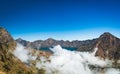 Mount Rinjani crater and lake panorama view, Lombok, Indonesia. Royalty Free Stock Photo