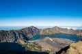 Mount Rinjani crater and lake view from summit Royalty Free Stock Photo