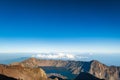 Mount Rinjani crater and lake view from summit Royalty Free Stock Photo