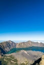 Mount Rinjani crater and lake view at sunrise, Lombok, Indonesia Royalty Free Stock Photo