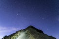 Mount Rinjani, summit path under the stars