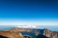 Mount Rinjani summit view at sunrise, Lombok, Indonesia Royalty Free Stock Photo