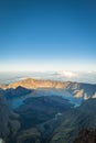 Mount Rinjani summit view at sunrise, Lombok, Indonesia Royalty Free Stock Photo