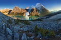 Mount Robson is the most prominent mountain in North America`s Rocky Mountain range.