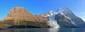 Mount Robson Provincial Park Landscape Panorama of Berg Lake in Evening Light, Canadian Rocky Mountains, British Columbia