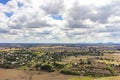 The view of southern Grampians plain from the summit of Mount Rouse in Penshurst, Victoria, Australia.