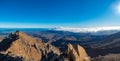 Mount ruapehu crater lake in summer with light snow Royalty Free Stock Photo