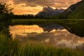 Mount Rundle Sunset Royalty Free Stock Photo