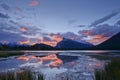 Mount Rundle and Vermilion Lake Reflections at Aut