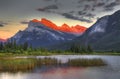 Mount Rundle, Vermillion Lake, Banff National Park Royalty Free Stock Photo