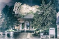 Mount Rushmore entrance at night from the avenue of flags, South Dakota Royalty Free Stock Photo