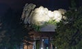 Mount Rushmore entrance at night from the avenue of flags, South Dakota Royalty Free Stock Photo