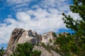 Mount Rushmore is the granite face located in a batholith in the Black Hills in Keystone, South Dakota, United States. Royalty Free Stock Photo