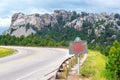 Mount Rushmore and Highway Royalty Free Stock Photo