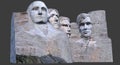Mount Rushmore Monument 3D render Royalty Free Stock Photo