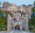 Mount Rushmore National Memorial Avenue of Flags Royalty Free Stock Photo