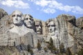 Mount Rushmore National Memorial with clouds Royalty Free Stock Photo