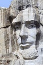 Mount Rushmore National Memorial with President Abraham Lincoln Royalty Free Stock Photo