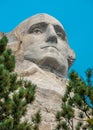 Mount Rushmore National Memorial Sculpture George Washington close up Royalty Free Stock Photo