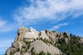 Mount Rushmore national memorial, USA. Sunny day, blue sky. Royalty Free Stock Photo