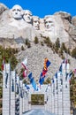 Mount Rushmore National Monument in South Dakota. Summer day wit Royalty Free Stock Photo