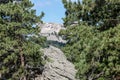 Mount Rushmore from the Needles highway Royalty Free Stock Photo