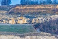 Mount Saint Peter or Sint-Pietersberg, limestone sidehill with caves Royalty Free Stock Photo