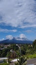 Mount Salak View from a Higher Place in a Sunny Day Royalty Free Stock Photo