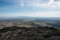 Aerial View of the City of Claremont, Ontario, Upland, Rancho Cucamonga, Montclair, and Pomona from Potato Mountain, Mount Baldy