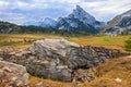 Mount Sass de Stria, Falyarego path, Dolomites Royalty Free Stock Photo