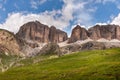 Mount Sass Pordoi in dolomites Italy