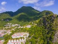 Mount Scenery aerial view, Saba, Caribbean Netherlands Royalty Free Stock Photo