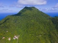 Mount Scenery aerial view, Saba, Caribbean Netherlands Royalty Free Stock Photo