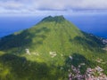 Mount Scenery aerial view, Saba, Caribbean Netherlands Royalty Free Stock Photo