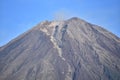 Mount Semeru erupts hot clouds / wedus gembel in East Java, Indonesia Royalty Free Stock Photo
