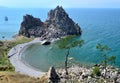 Mount Shamanka on Olkhon Island on Lake Baikal Royalty Free Stock Photo