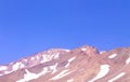 Mount Shasta in California with snow on a sunny cloudless summer day Royalty Free Stock Photo