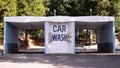 Open car wash garage doing yourself at the town of Mount Shasta, California, Usa Royalty Free Stock Photo