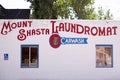 Town of Mount Shasta Laundromat building, California , usa Royalty Free Stock Photo