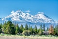Mount Shasta in the Cascade Mountains of California Royalty Free Stock Photo