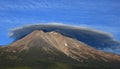 Mount Shasta and Lenticular Clouds Royalty Free Stock Photo